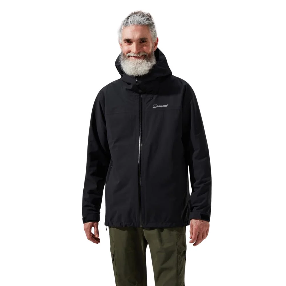 Berghaus Men's Arnaby Hooded Waterproof Jacket (Black) - Image 7