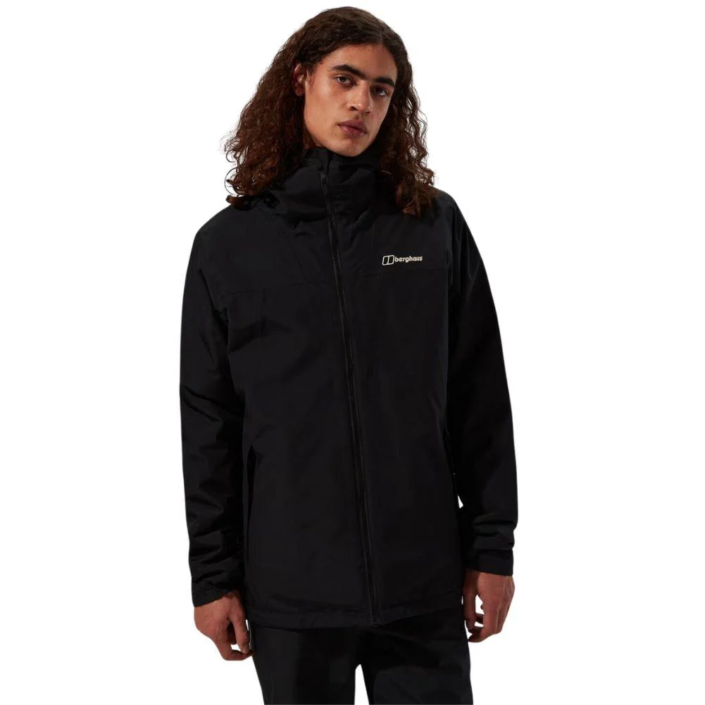 Berghaus Men's Deluge Pro 3.0 Insulated Waterproof Jacket (Black) - Image 3