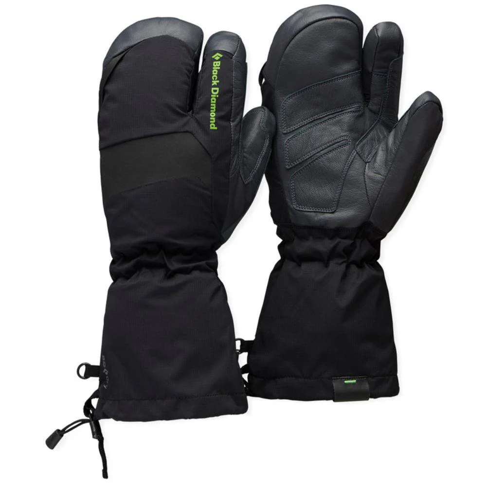 Black Diamond Alpine 3-Finger Waterproof Mitts (Black/Carbon)