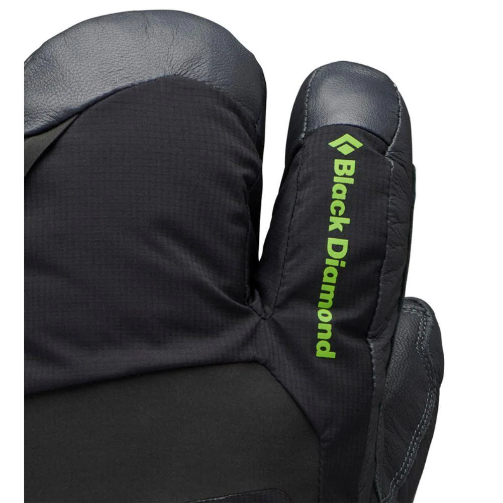 Black Diamond Alpine 3-Finger Waterproof Mitts (Black/Carbon) - Image 3