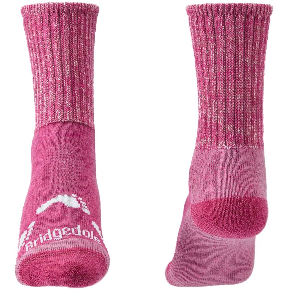 Bridgedale Hike All Season Junior Merino Comfort Boot Socks (Pink) - Image 2