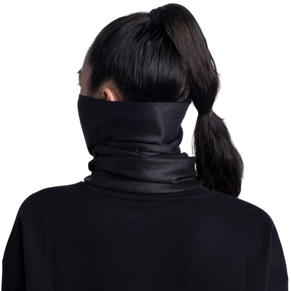 Buff ThermoNet Neckwarmer Face Cover (Solid Black) - Image 7
