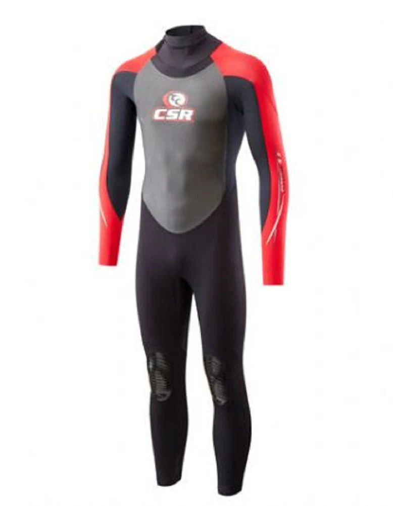 CSR by Crewsaver Elite Kids 32 Steamer Full Length Wetsuit - Black/Red