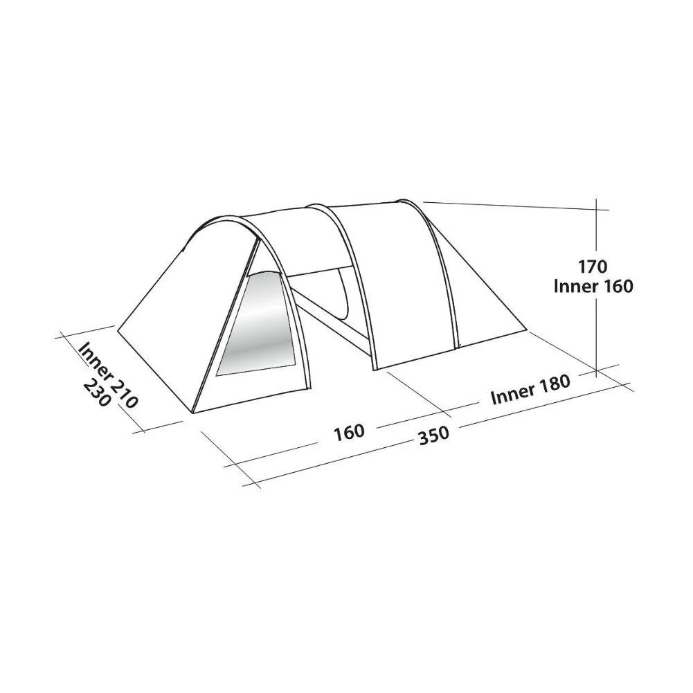 Easy Camp Galaxy 300 Tent - 3 Man Tunnel Tent 2023 (Rustic Green) - Image 7