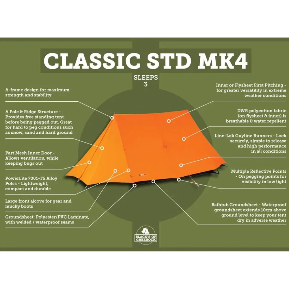 Force Ten Classic Standard Mk 4 Tent - 3 Person Tent - Image 6