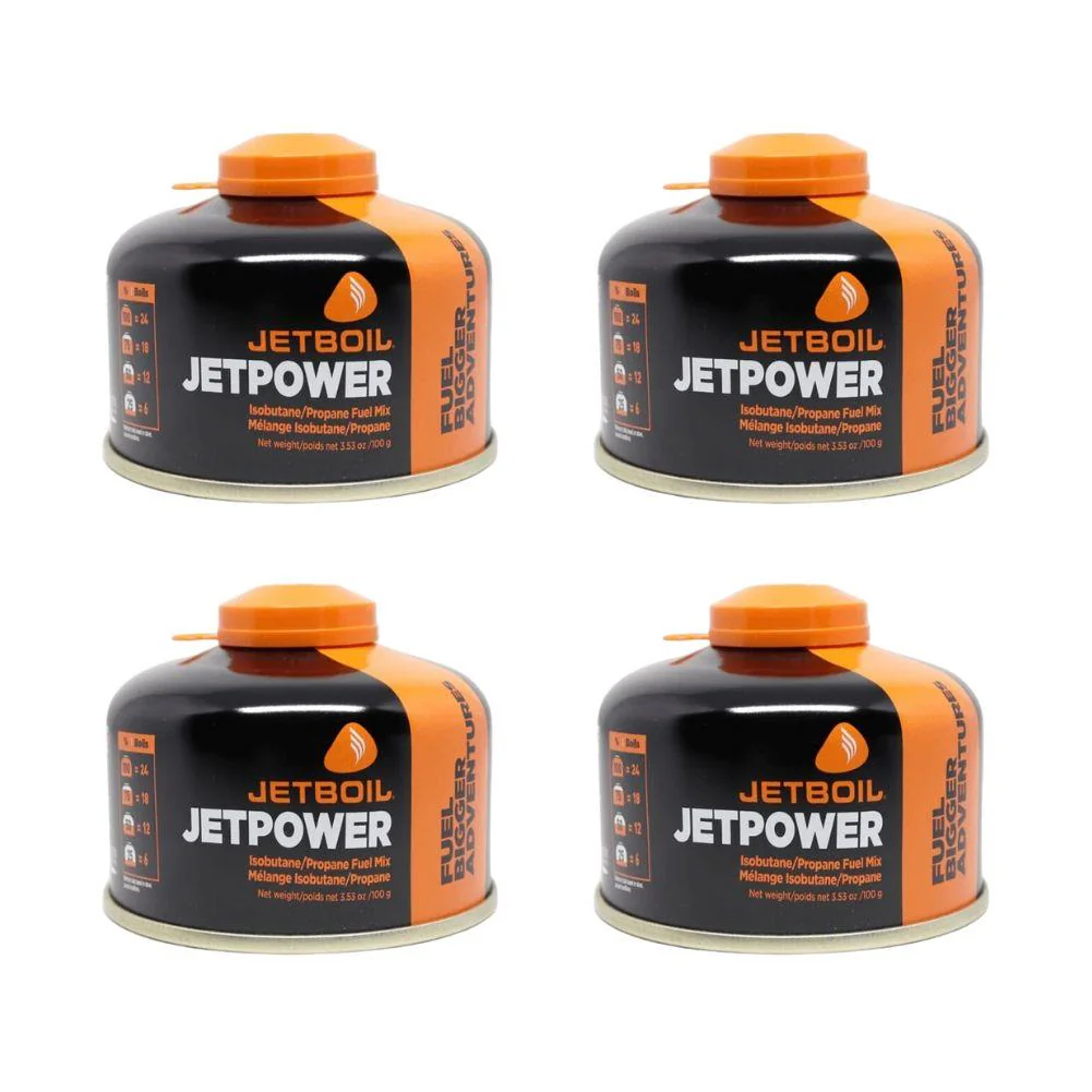 Jetboil JetPower Fuel 100g Gas Canister (4 Pack)