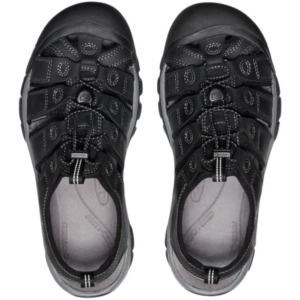 Keen Men's Newport Leather Sandal (Black/Steel Grey) - Image 4