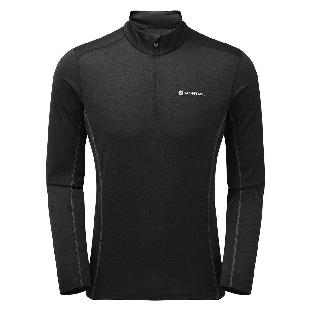 Montane Men's Dart Zip Neck T-Shirt (Black)