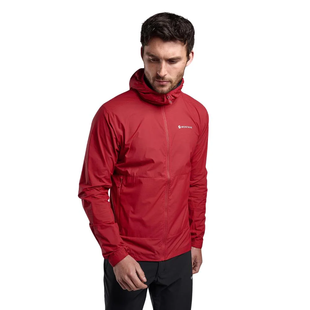 Montane Men's Featherlite Packable Hooded Windproof Jacket (Acer Red) - Image 2