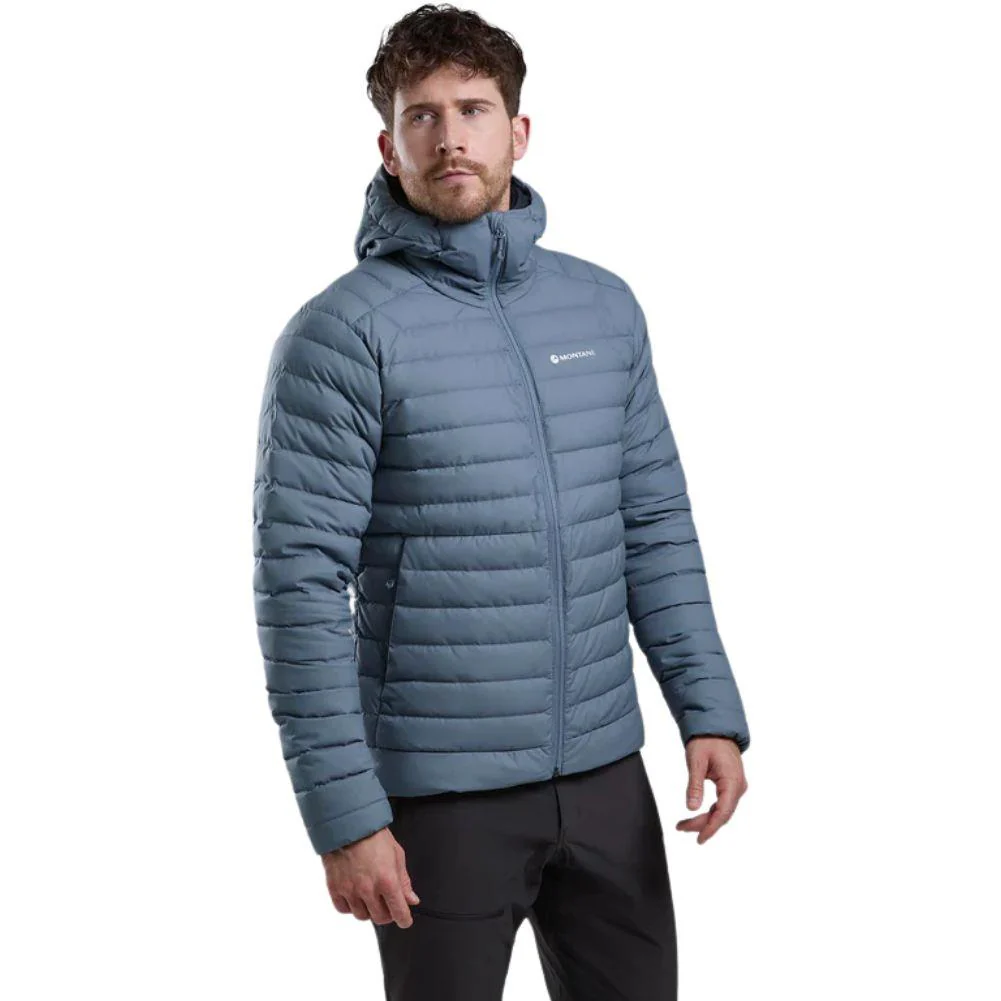 Montane Men's Resolve Hooded Down Jacket (Stone Blue) - Image 2