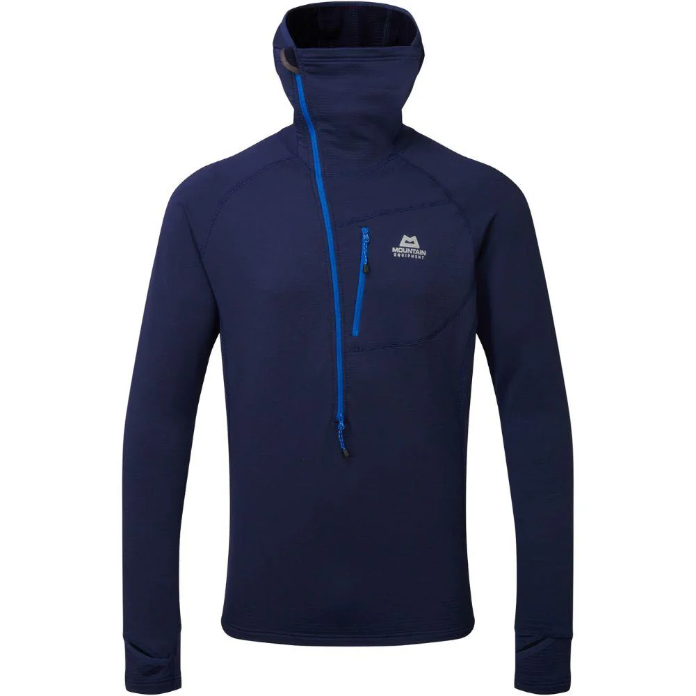 Mountain Equipment Men's Eclipse Hooded Zip T (Medieval Blue)