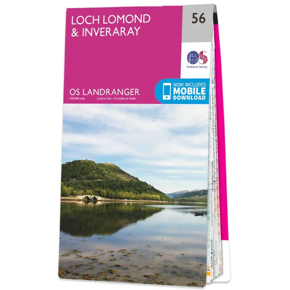 Ordnance Survey Landranger Map 56 - Loch Lomond & Inveraray - Image 2