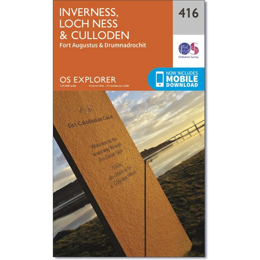 Ordnance Survey Explorer Map 416  Inverness, Loch Ness &amp; Culloden
