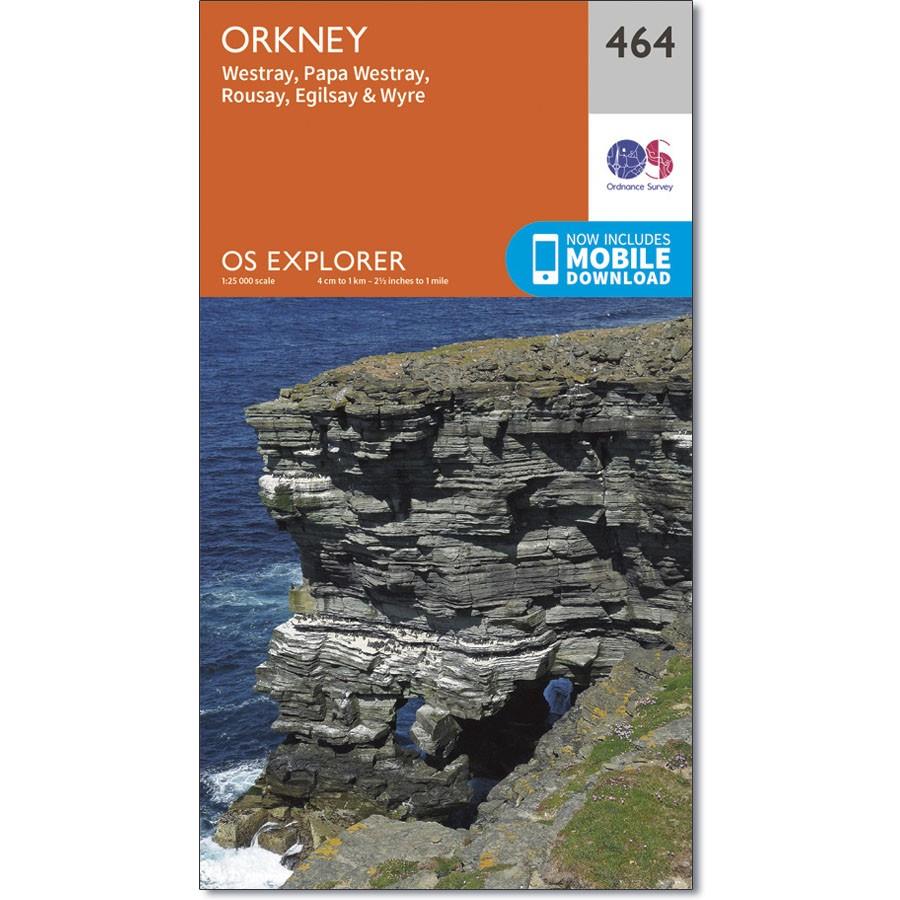 Ordnance Survey Explorer Map 464 Orkney - Westray, Papa Westray, Rousay, Egilsay & Wyre