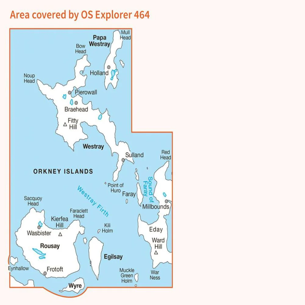 Ordnance Survey Explorer Map 464 Orkney - Westray, Papa Westray, Rousay, Egilsay & Wyre - Image 4