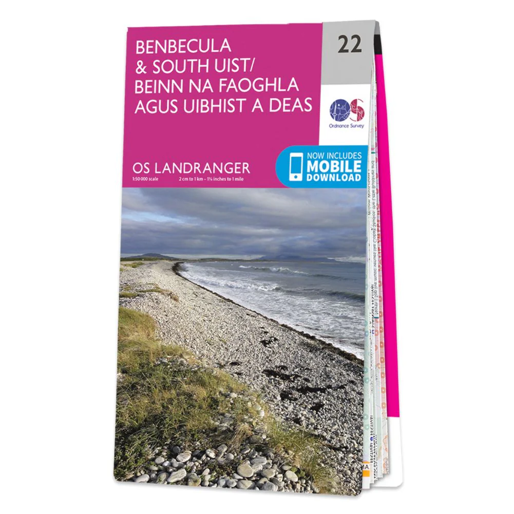 Ordnance Survey Landranger Map 22 Benbecula &amp; South Uist - Image 2