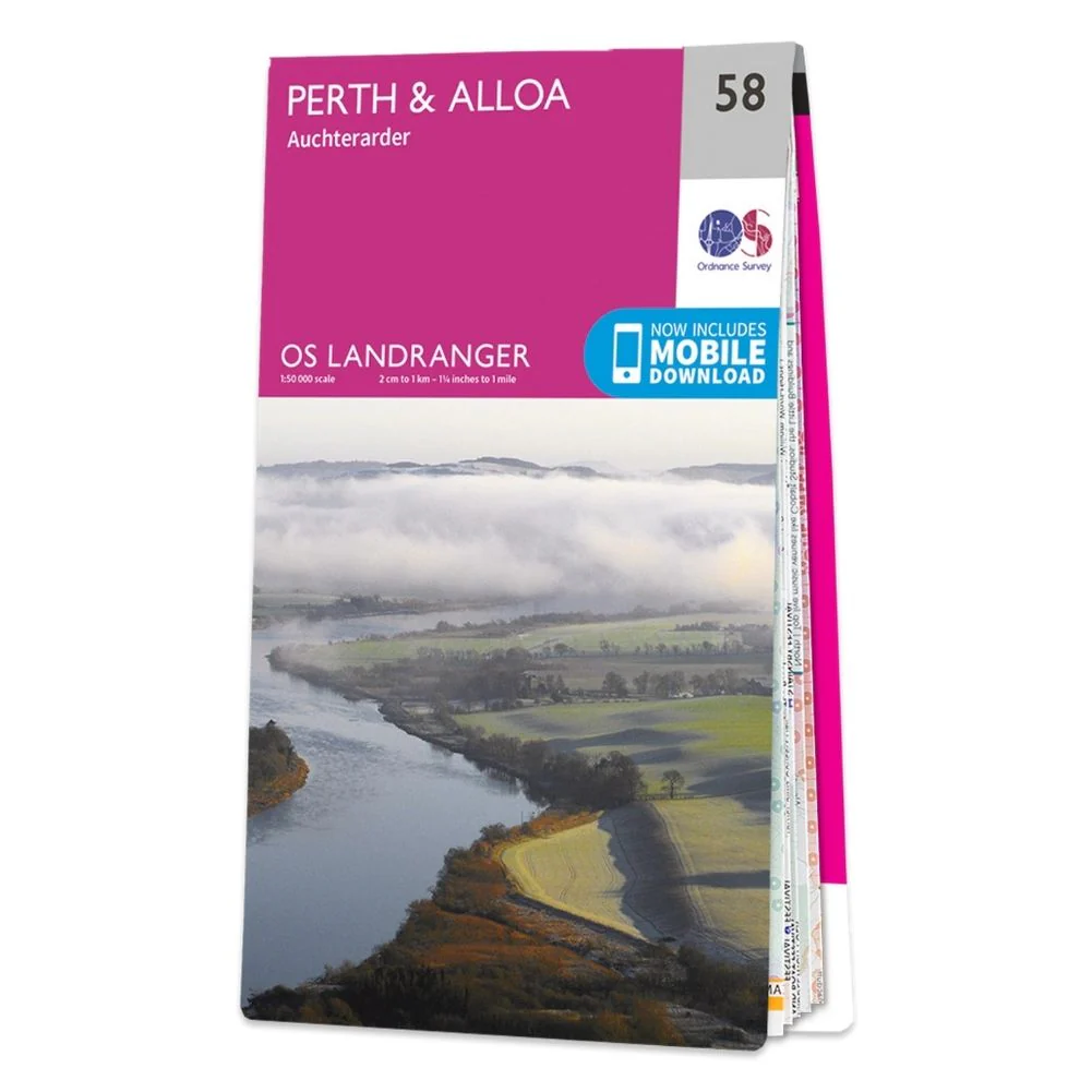 Ordnance Survey Landranger Map 58 - Perth & Alloa -Auctherarder