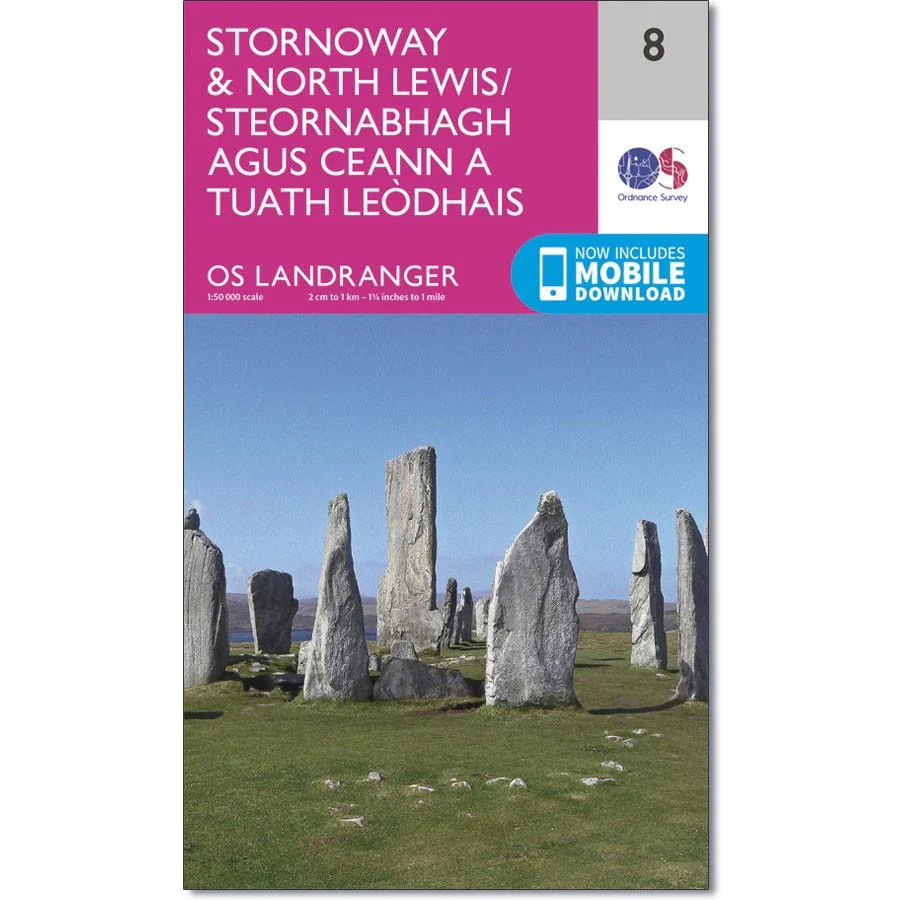 Ordnance Survey Landranger Map 8 Stornoway & North Lewis