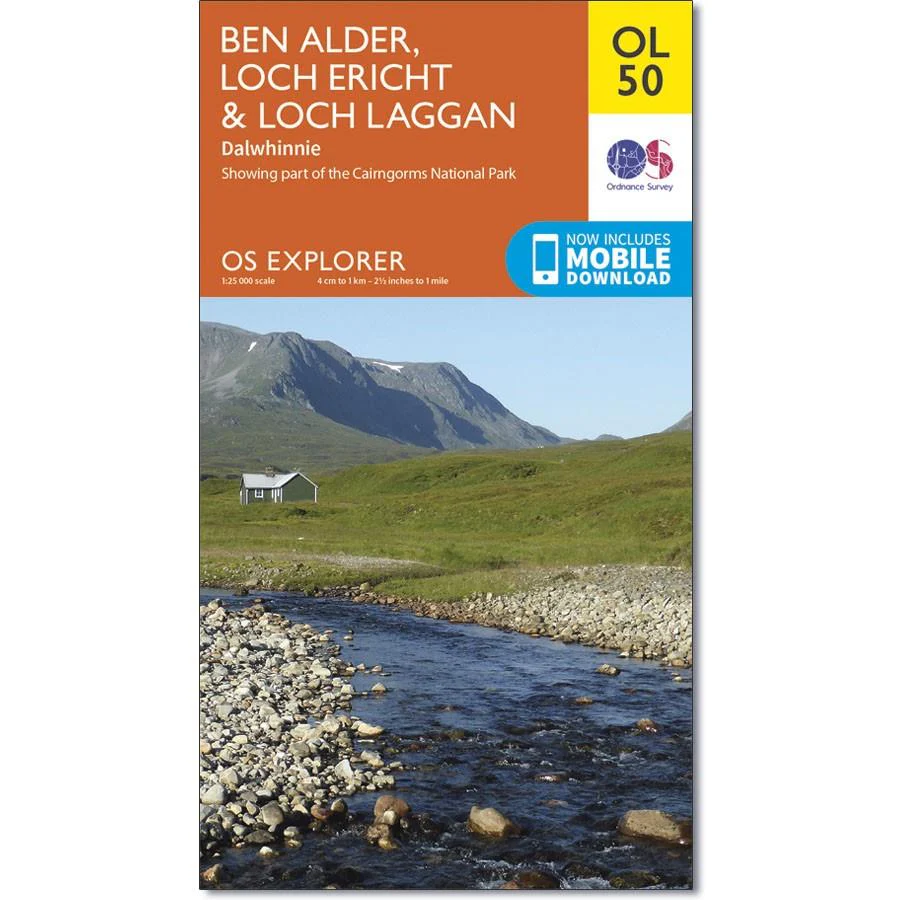 Ordnance Survey Map OL 50 Ben Alder, Loch Ericht & Loch Laggan