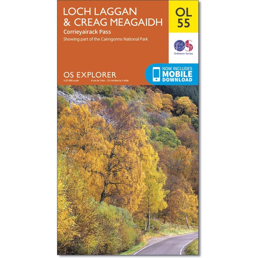 Ordnance Survey Map OL 55 Loch Laggan &amp; Creag Meagaidh