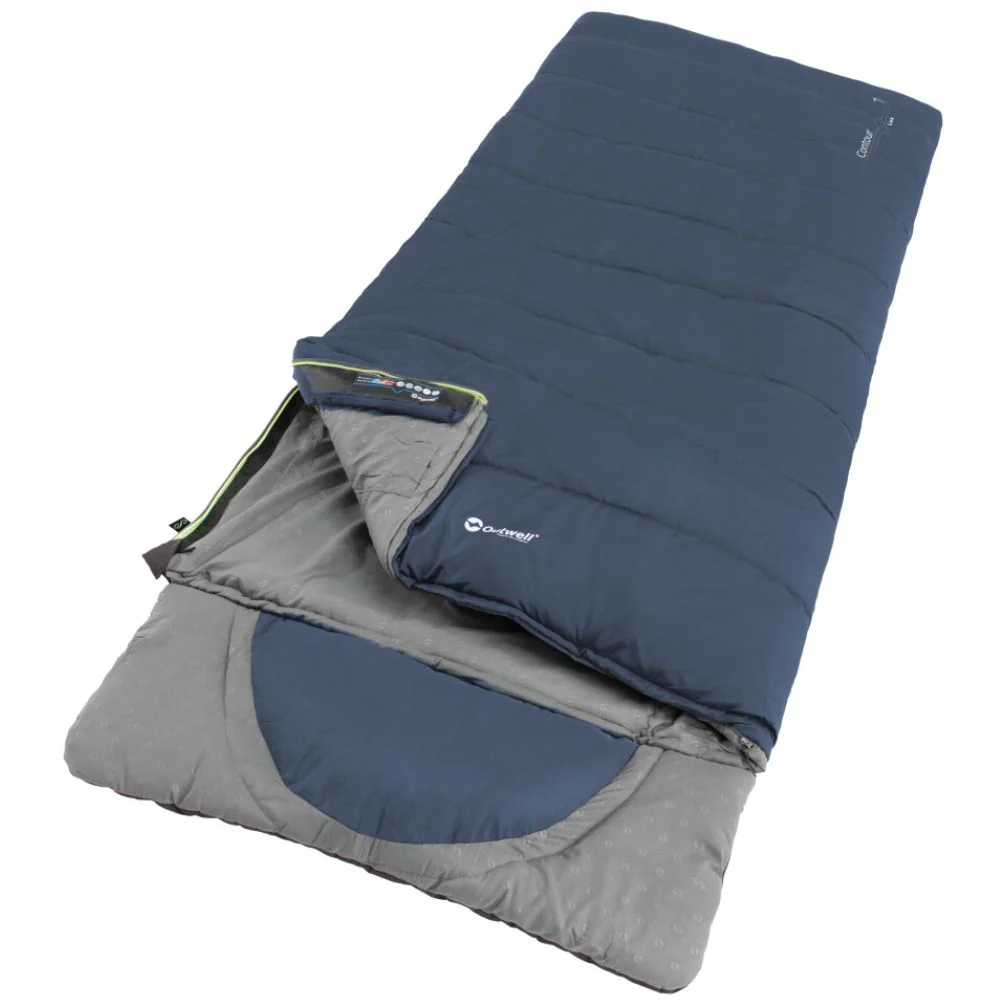Outwell Contour Lux Reversible Sleeping Bag - Deep Blue
