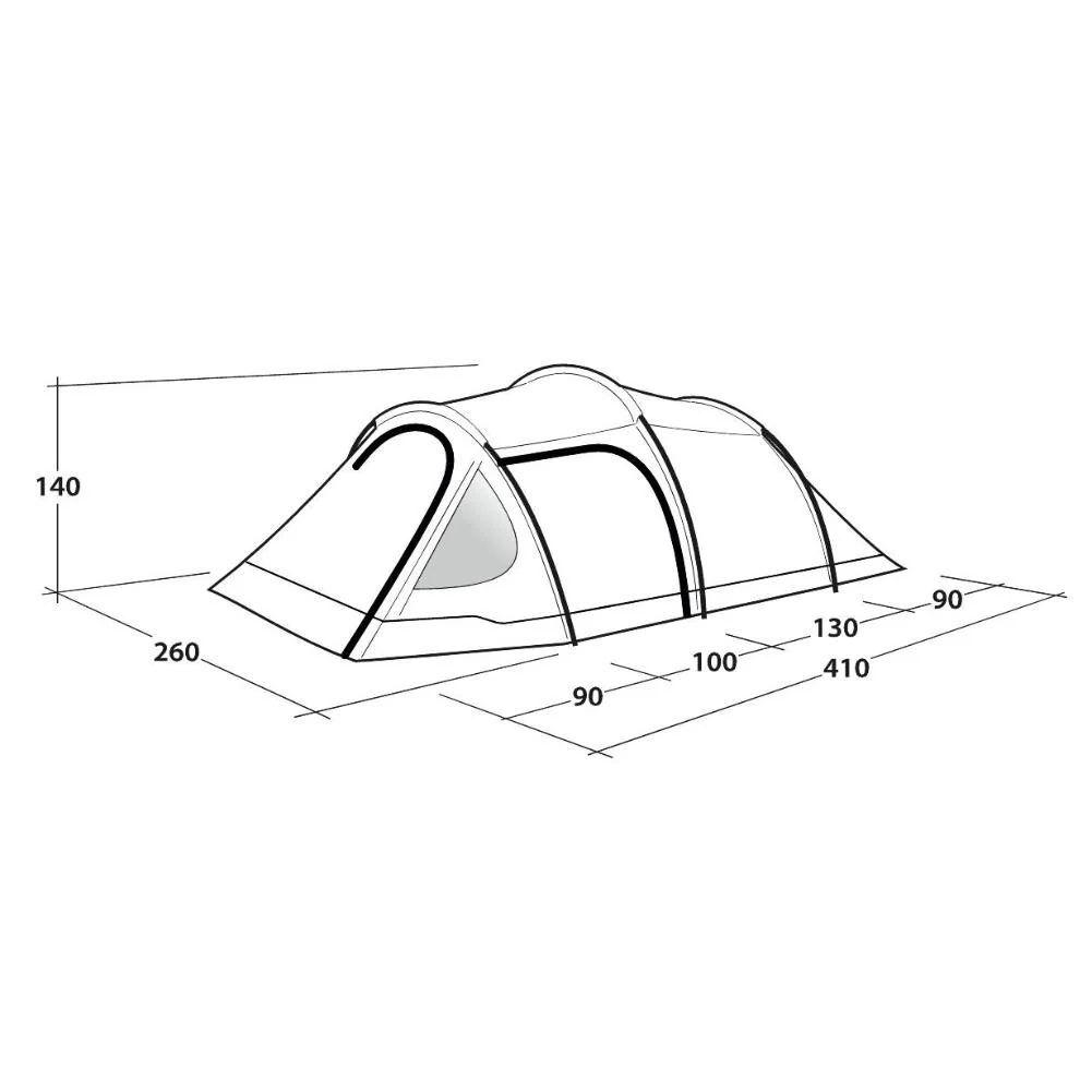Outwell Earth 4 Tent - 4 Man Tunnel Tent - Image 12