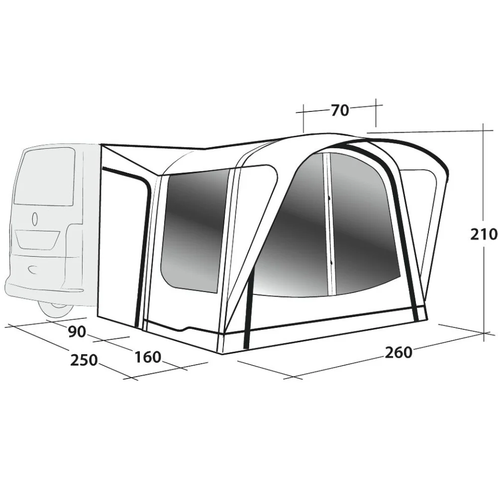 Outwell Newburg 160 Air Drive Away Inflatable Awning - Image 4