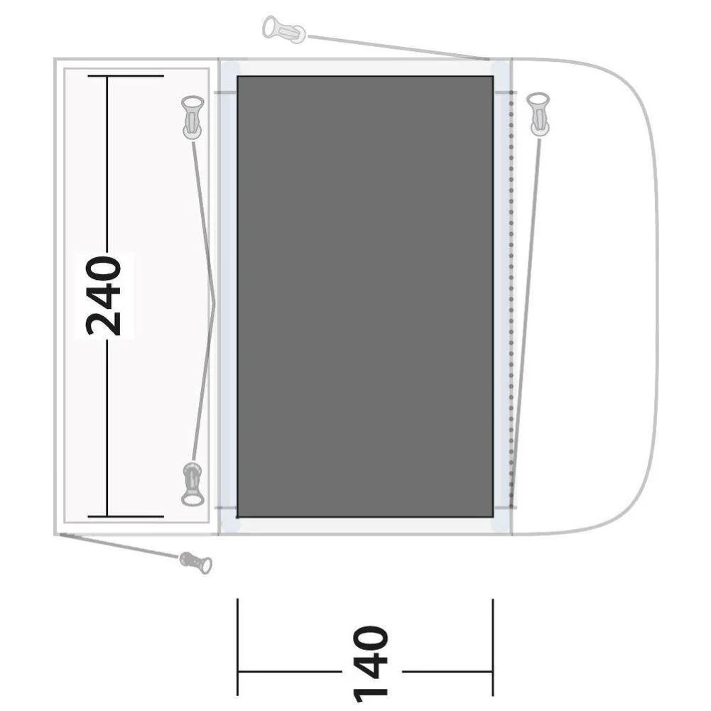 Outwell Newburg 160 Awning Tent Footprint - Image 2
