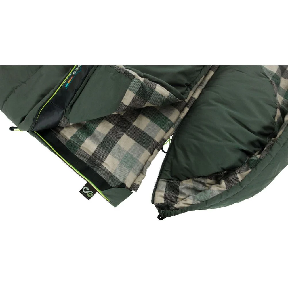 Outwell Camper Lux Double Sleeping Bag (Forest Green) - Image 7