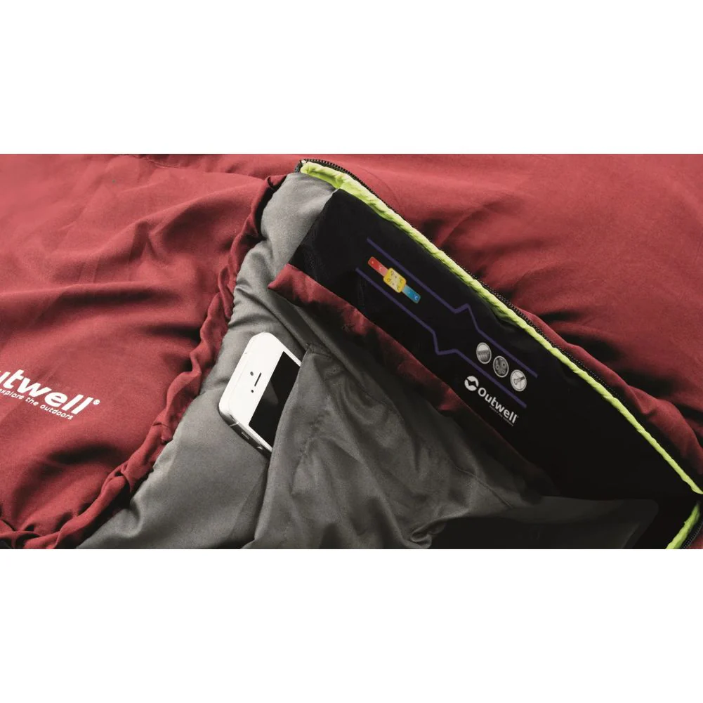 Outwell Campion Junior Sleeping Bag (Red) - Image 5