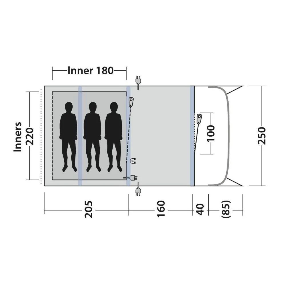 Outwell Sunhill 3 Air Tent - 3 Man Inflatable Tent - Image 15
