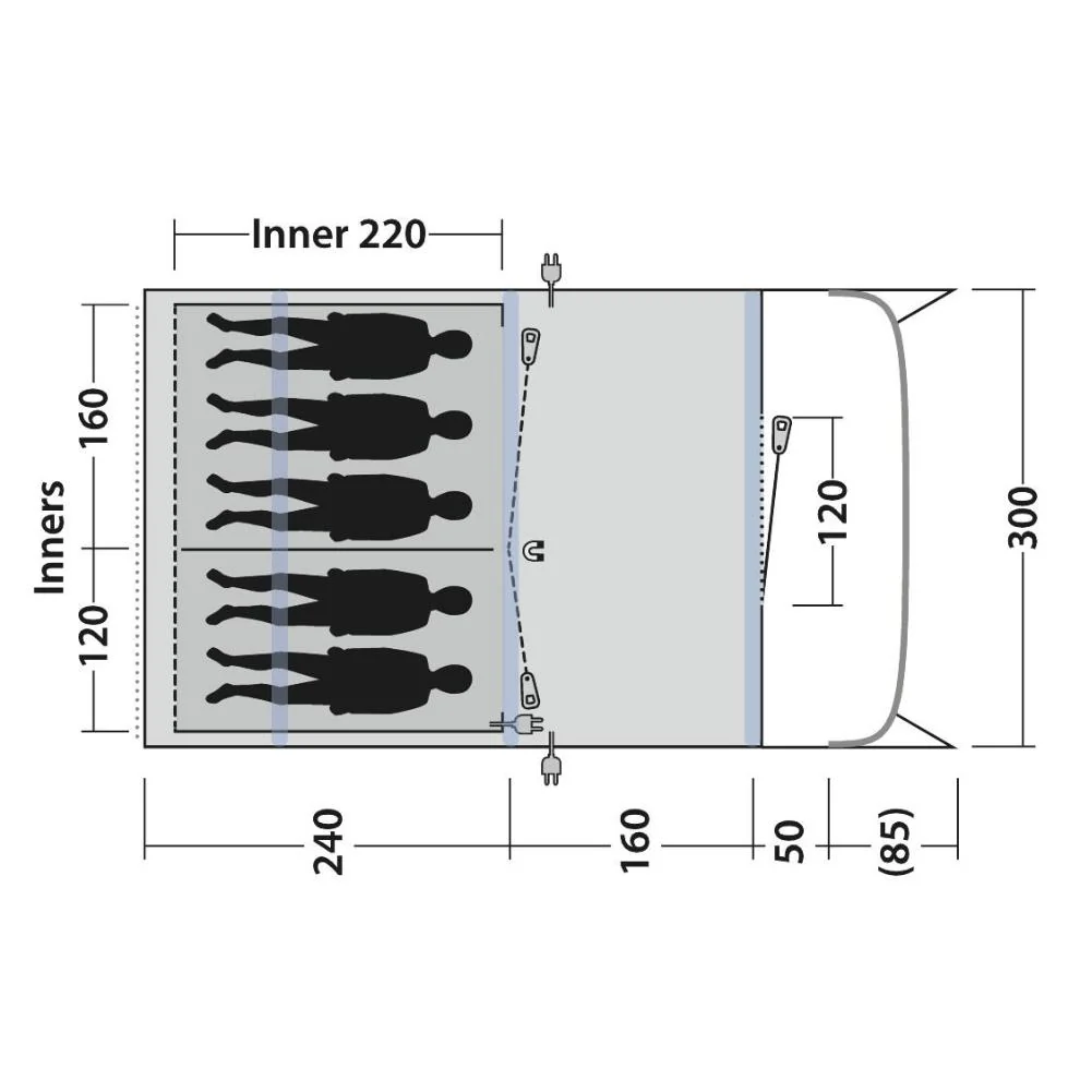 Outwell Sunhill 5 Air Tent - 5 Man Infltable Tent - Image 13