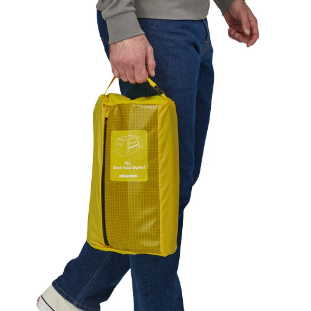 Patagonia Black Hole Duffel Bag 70L (Shiny Yellow) - Image 4