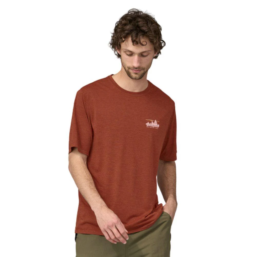 Patagonia Men's Capilene Cool Daily Graphic Shirt (73 Skyline: Burl Red X-Dye) - Image 2