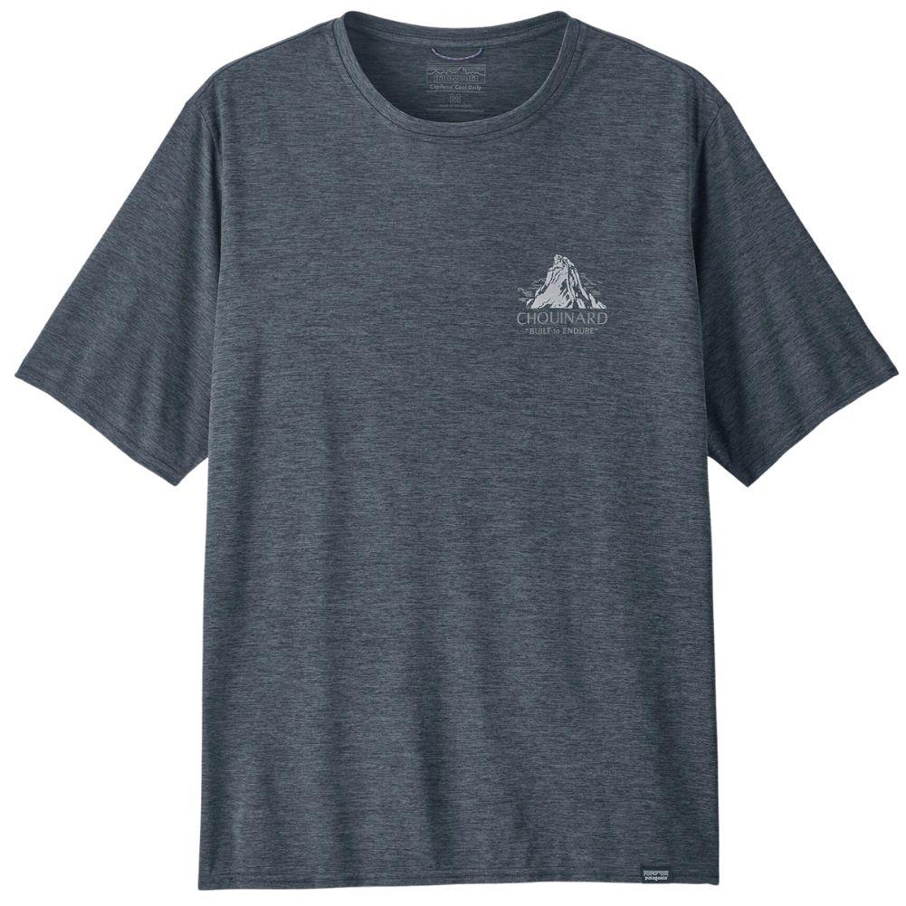 Patagonia Men's Capilene Cool Daily Graphic Shirt - Lands (Chouinard Crest: Smolder Blue X-Dye)