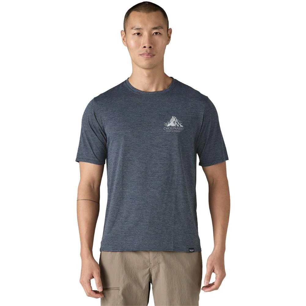 Patagonia Men's Capilene Cool Daily Graphic Shirt - Lands (Chouinard Crest: Smolder Blue X-Dye) - Image 3