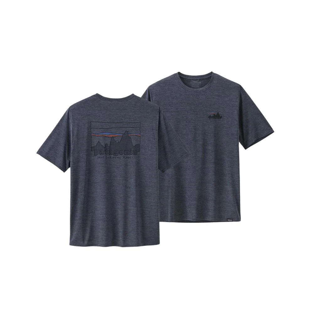 Patagonia Men's Capilene Cool Daily Graphic Shirt (Smolder Blue)