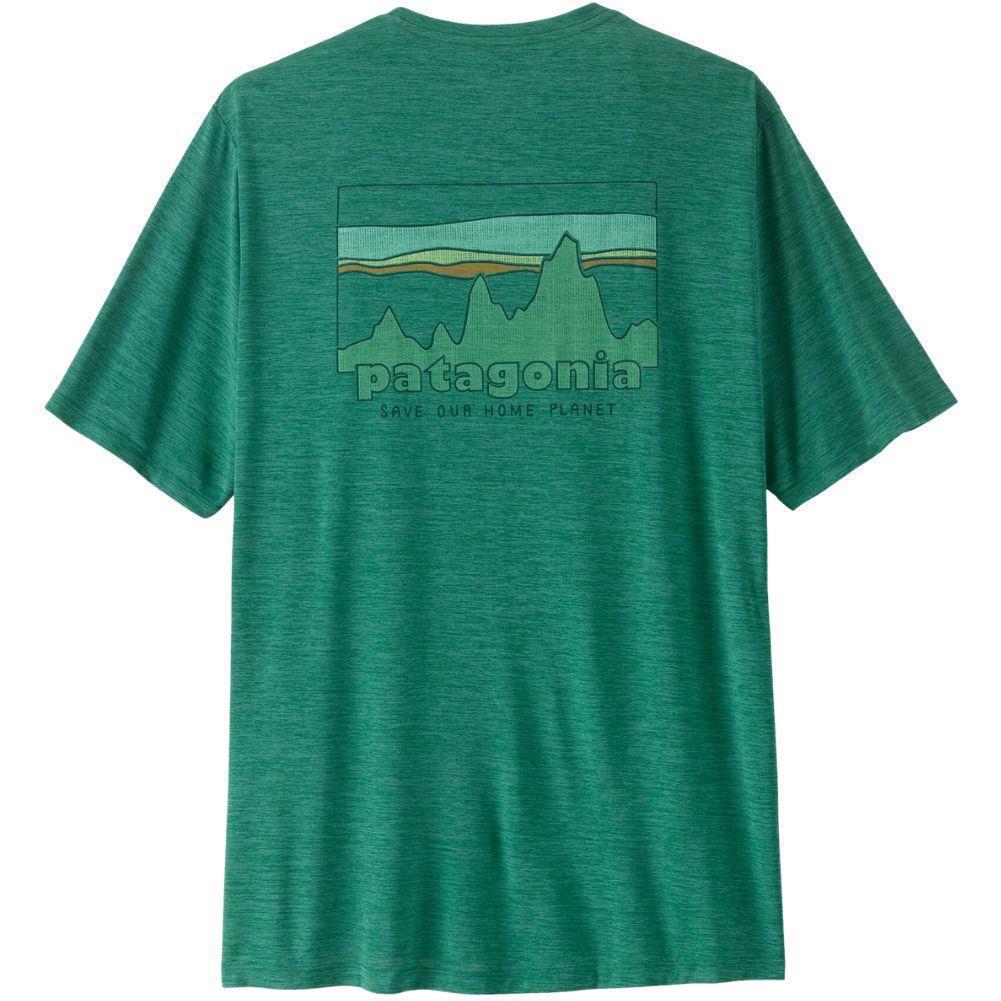 Patagonia Men's Capilene Cool Daily Shirt - '73 Skyline (Gem Green - Light Gem Green X-Dye) - Image 2