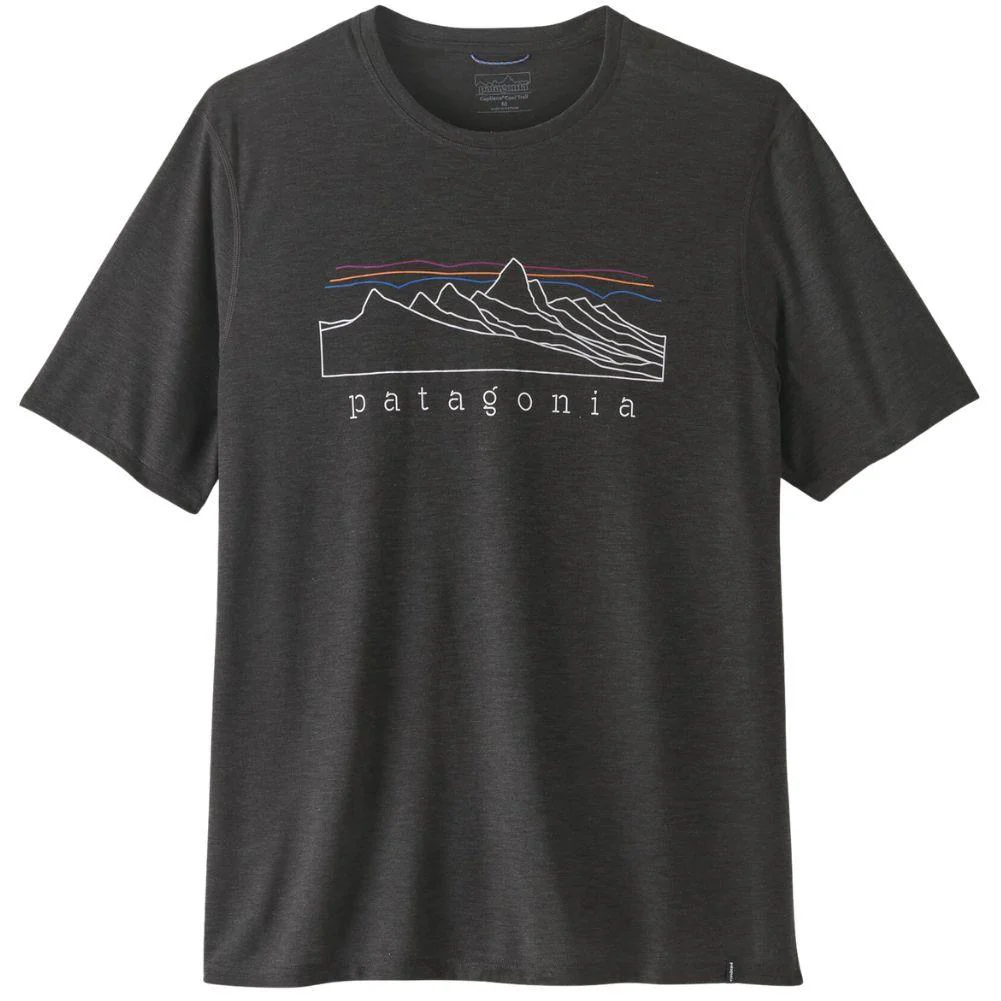Patagonia Men's Capilene Cool Trail Shirt - Stratapeaks (Ink Black)