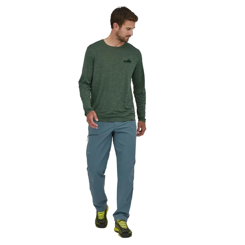 Patagonia Men's Long-Sleeved Capilene Cool Daily Graphic Shirt (73 Skyline/Pinyon Green X-Dye) - Image 4