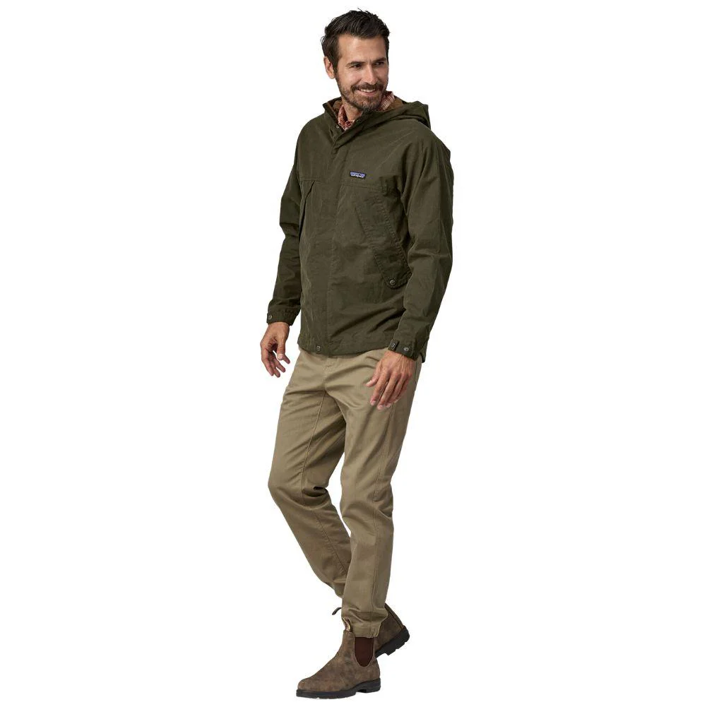 Patagonia Men's Waxed Cotton Jacket (Basin Green) - Image 4