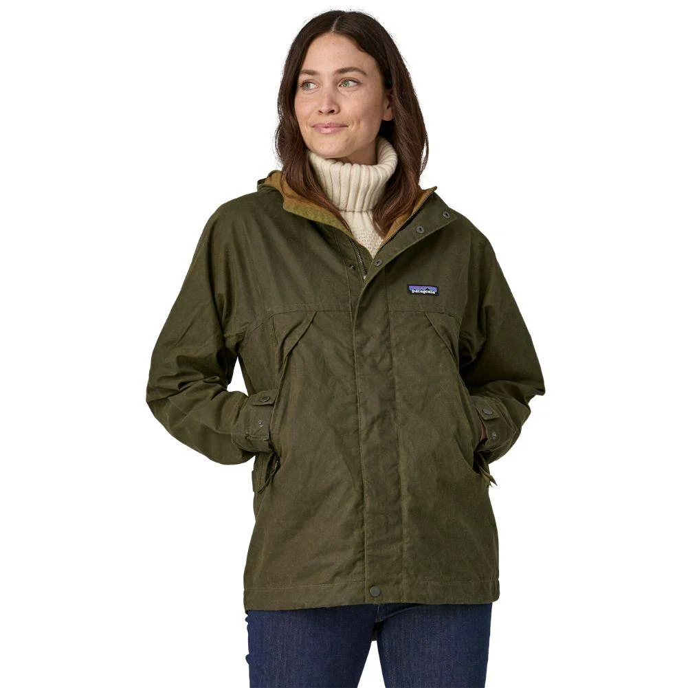 Patagonia Men's Waxed Cotton Jacket (Basin Green) - Image 5