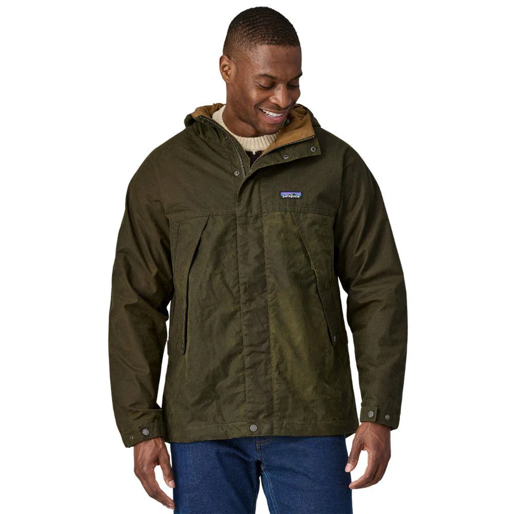 Patagonia Men's Waxed Cotton Jacket (Basin Green) - Image 7