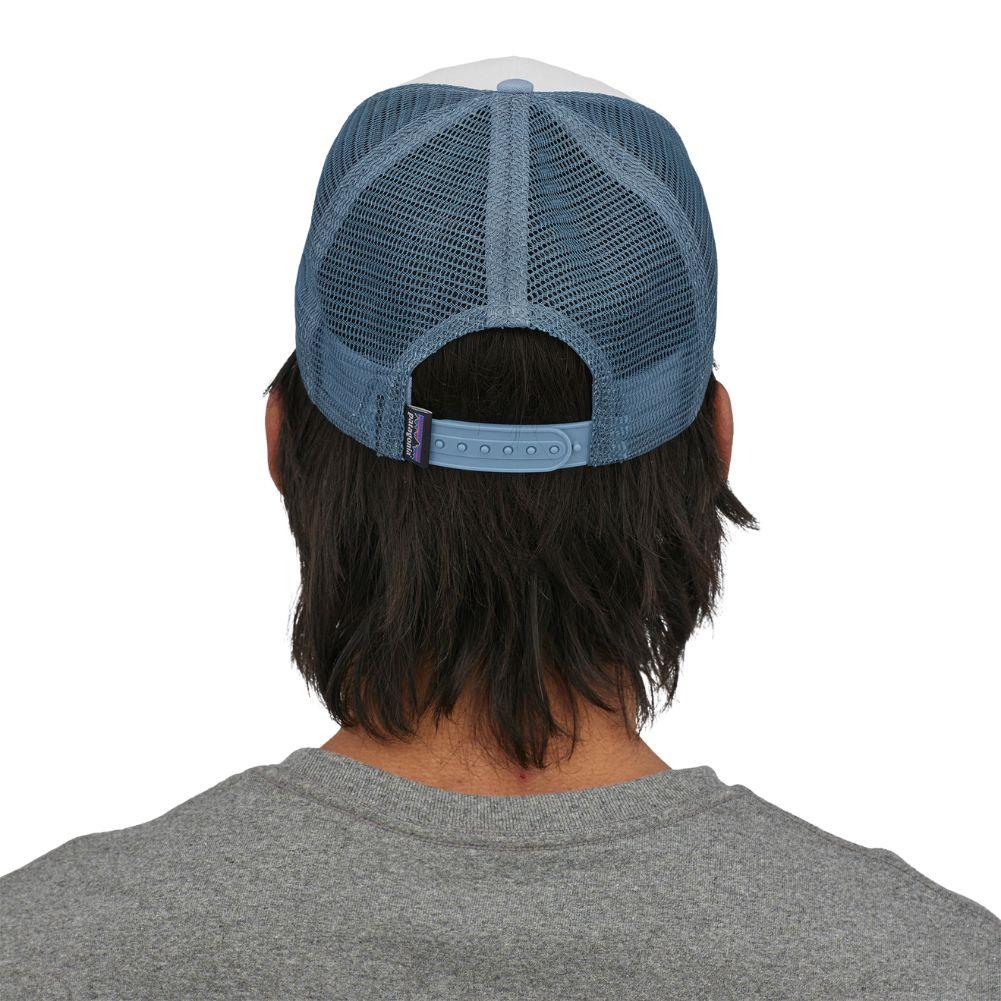 Patagonia P-6 Logo Trucker Hat (White/Light Plume Grey) - Image 3