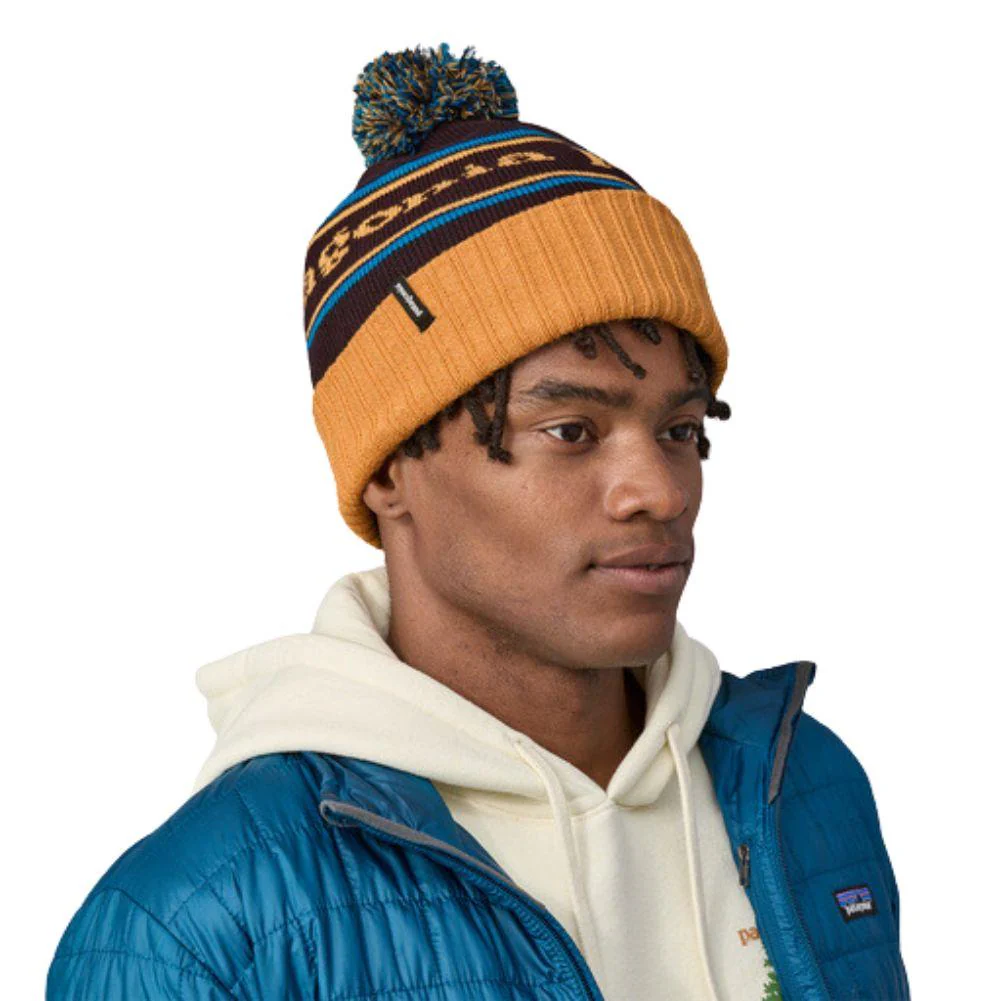 Patagonia Powder Town Beanie (Park Stripe: Dried Mango) - Image 2