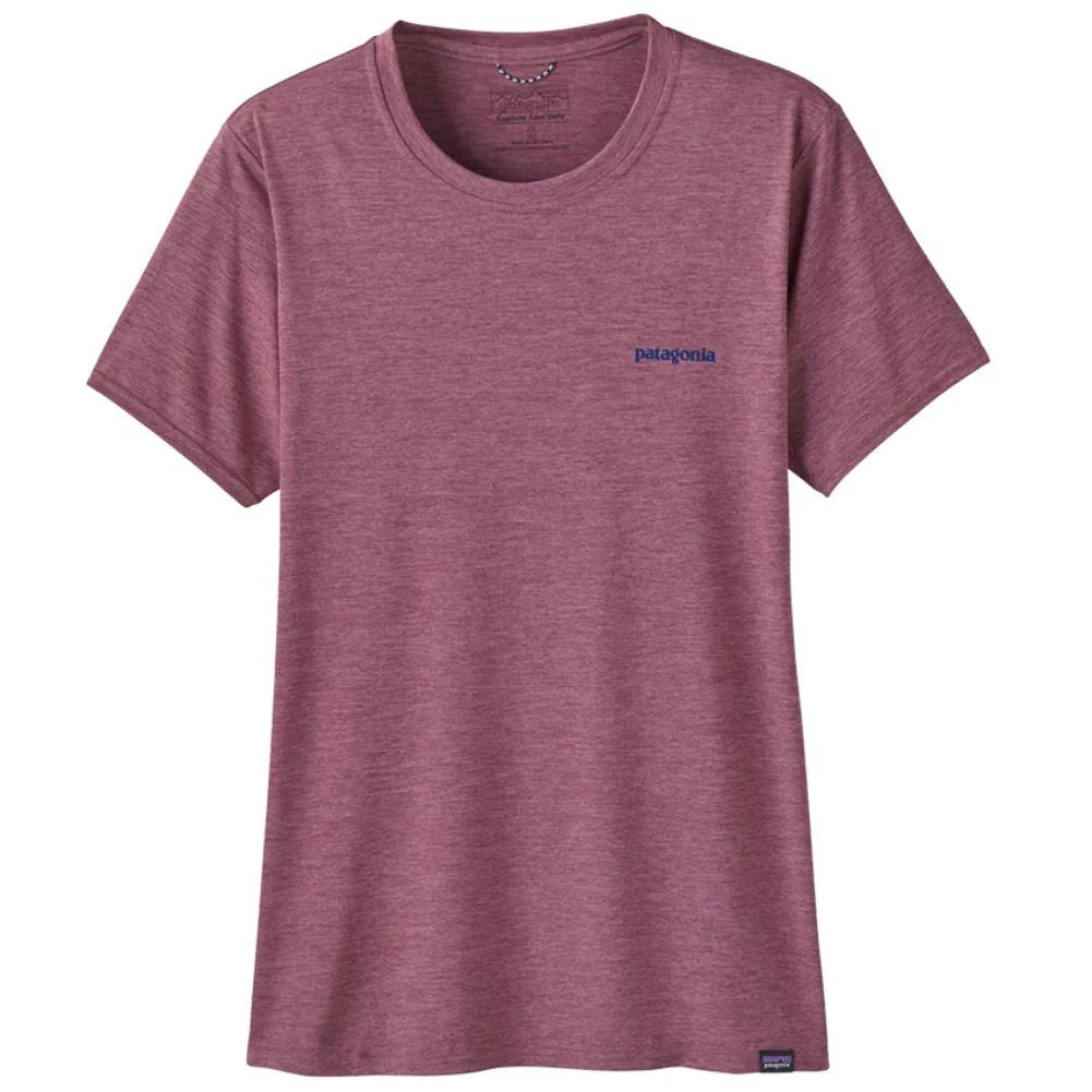 Patagonia Women's Capilene Cool Daily Graphic Shirt - Waters (Boardshort Logo: Evening Mauve X-Dye) - Image 2