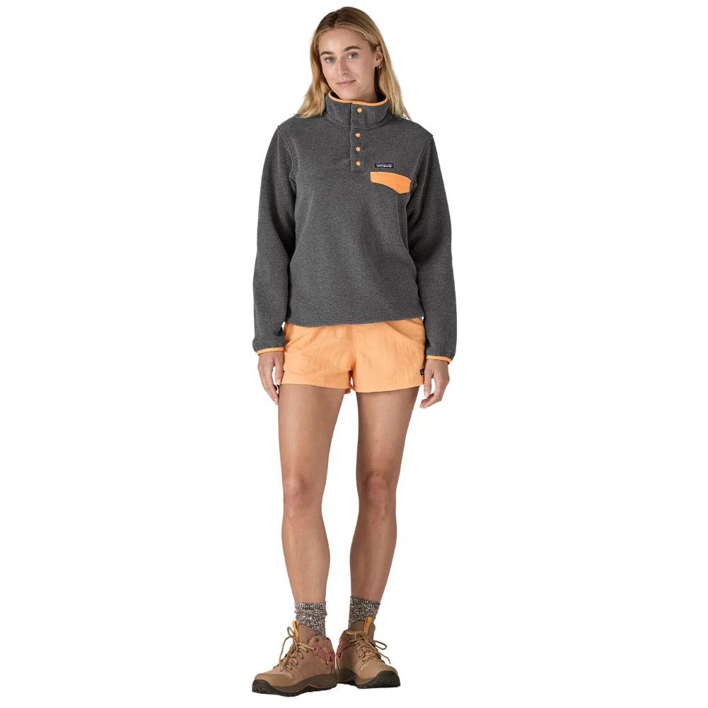 Patagonia Women's Lightweight Synchilla Snap-T Fleece Pullover (Nickel w/Vivid Apricot) - Image 4