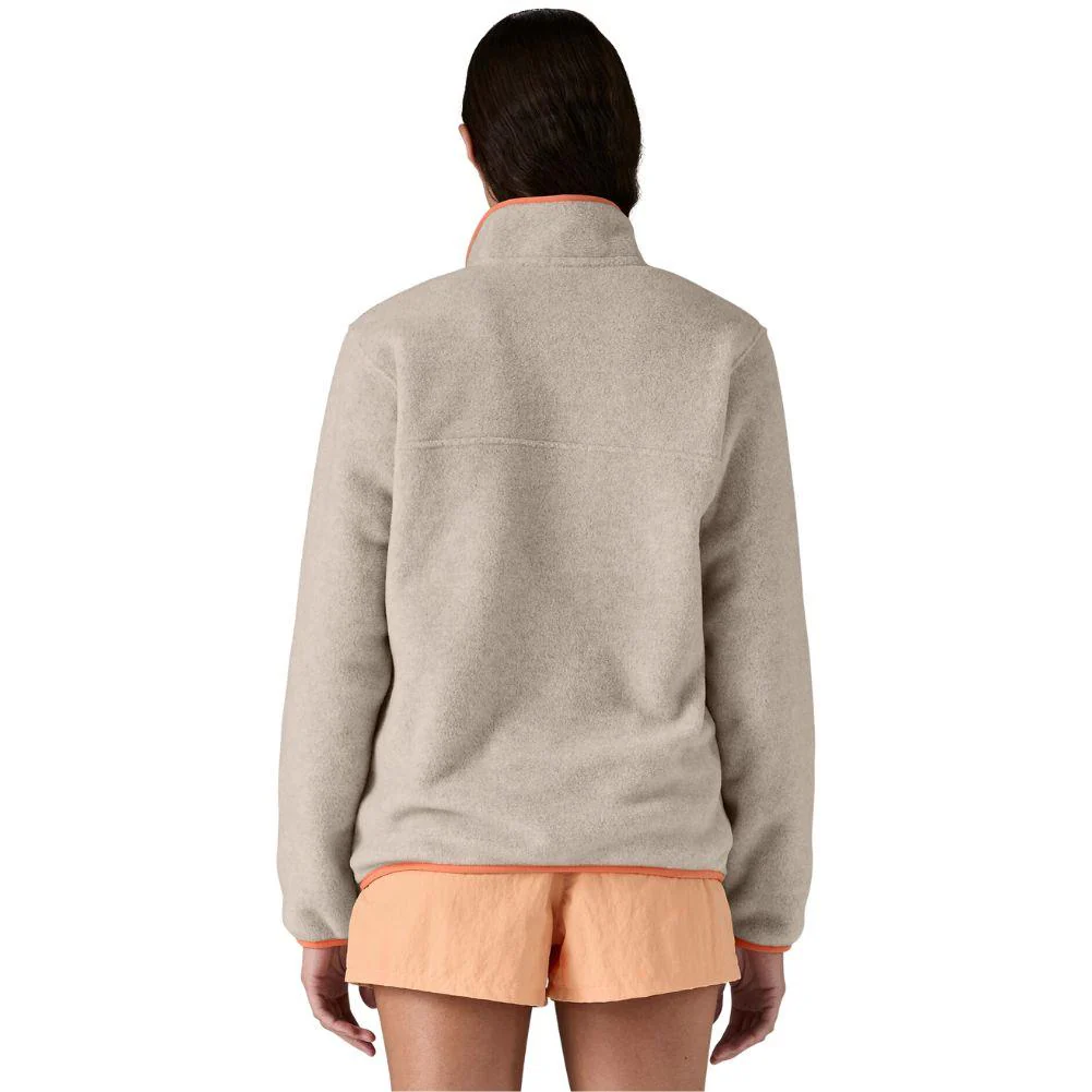Patagonia Women's Lightweight Synchilla Snap-T Fleece Pullover (Oatmeal Heather/Heirloom Peach) - Image 3