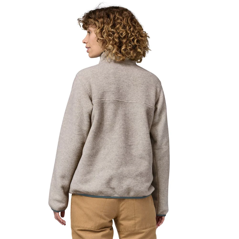 Patagonia Women's Lightweight Synchilla Snap-T Fleece Pullover (Oatmeal Heather w/Nouveau Green) - Image 3