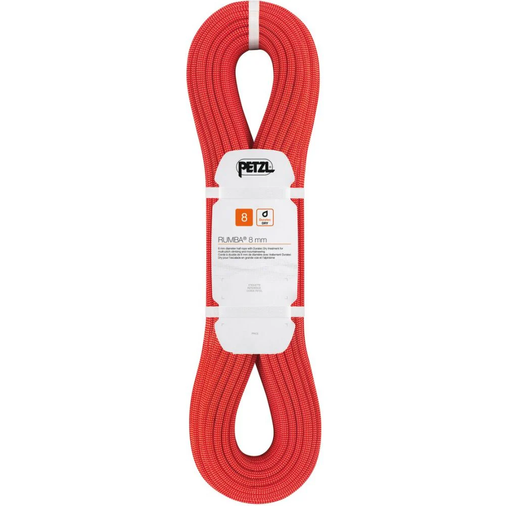 Petzl Rumba Duratec Dry Climbing Rope - 8mm x 50m (Half Rope) - Image 3